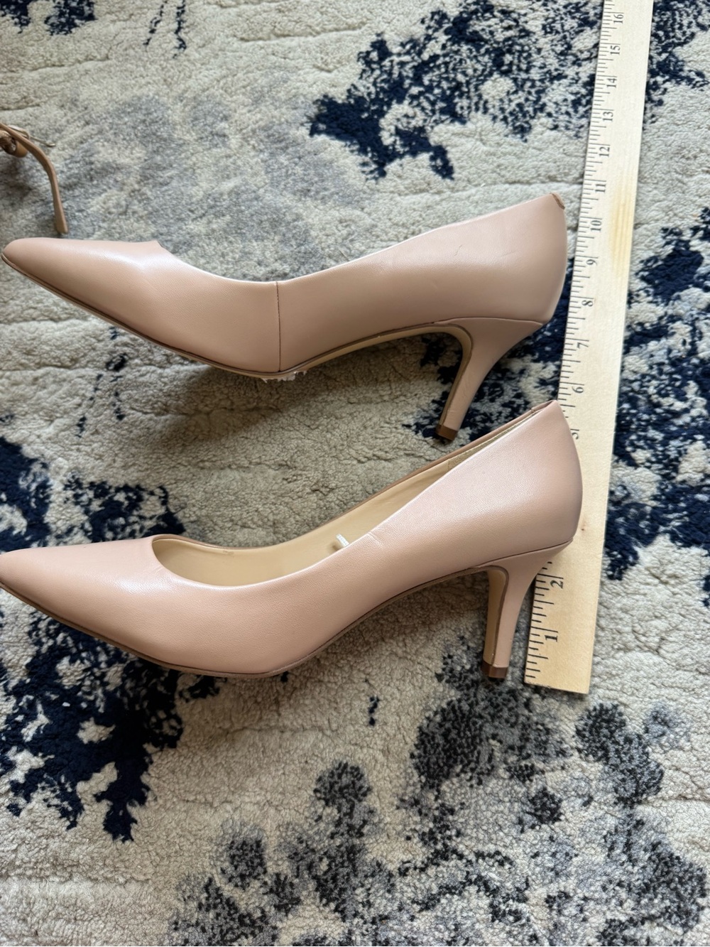 Nine West Blush Pink Pointed-Toe Leather Pumps - Picture 3 of 3